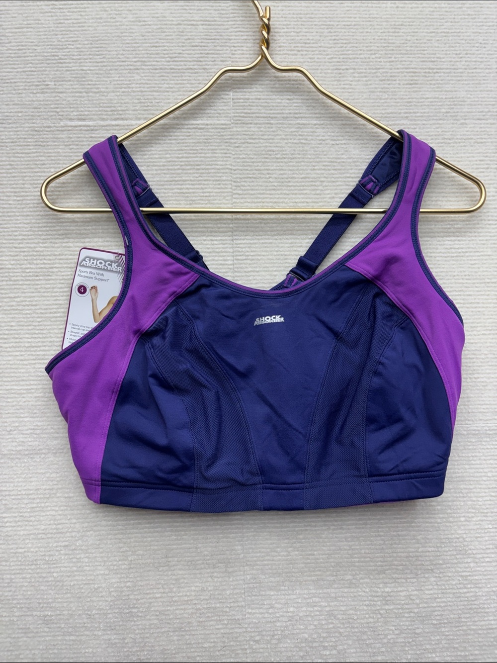 Shock Absorber Purple & Navy High-Support Sports Bra uk40F